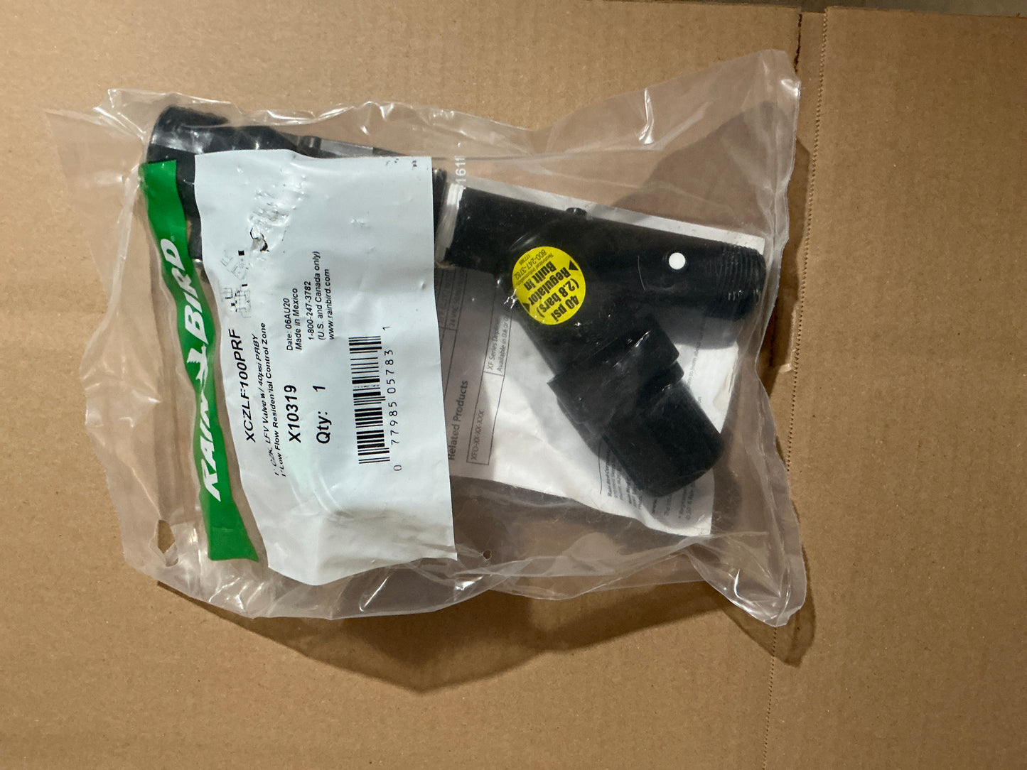 1" CZK LFV Valve w/ 40 psi PRBY