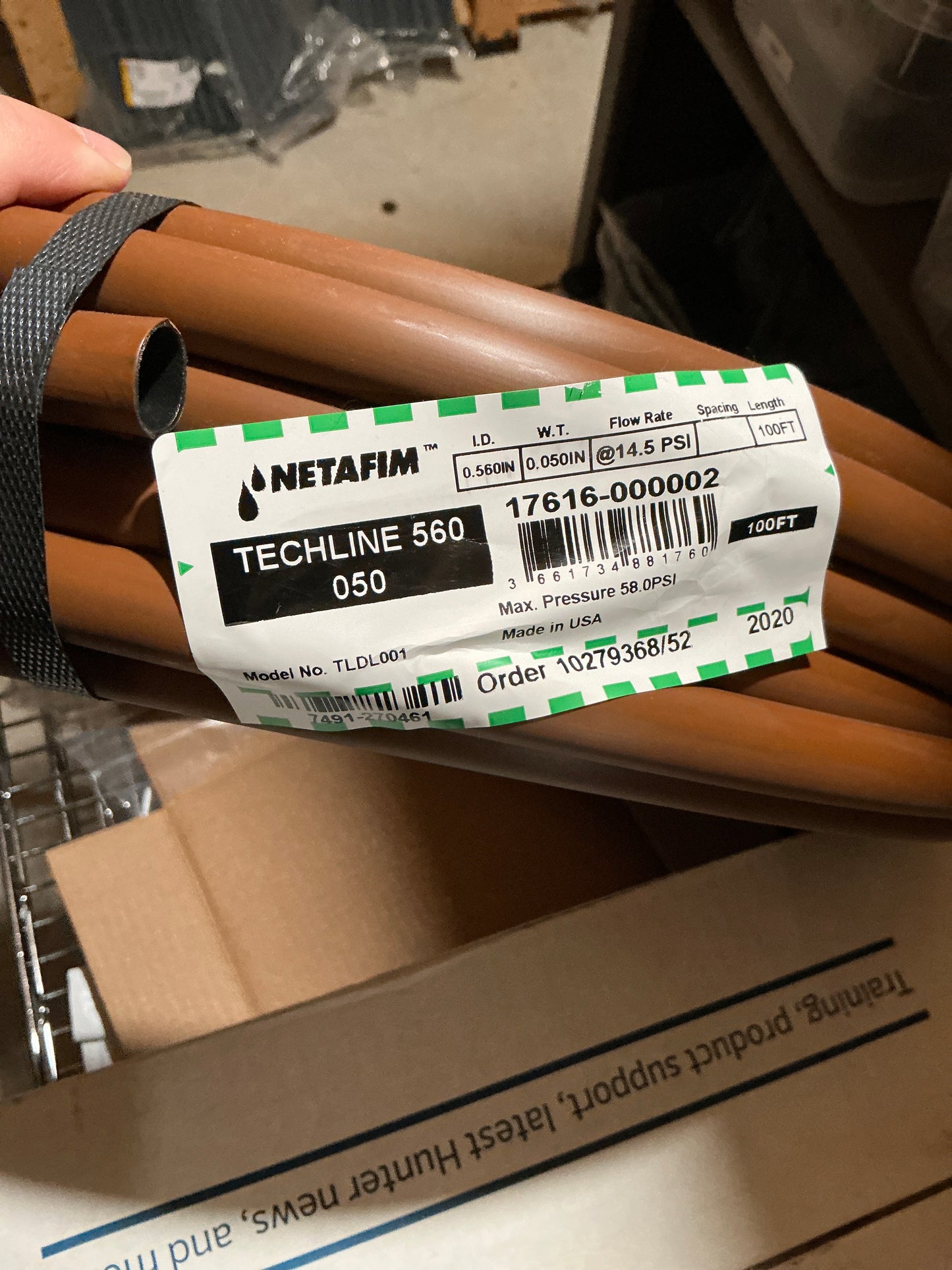 Netafim tech line 560 050 100ft Roll