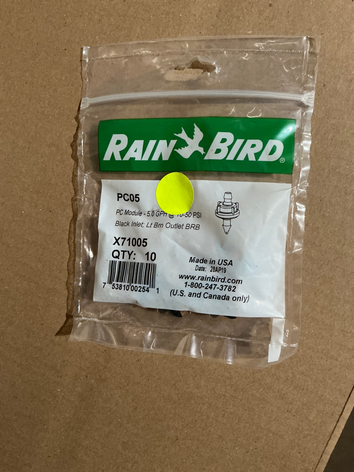PC05 Rainbird PC Module 5.0 gph Bag of 10